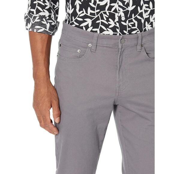Men's Slim-Fit Pants, 5-Pocket Stretch Twill Design - Picture 4 of 6